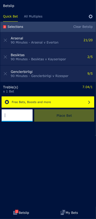 Betslip Card & Layout